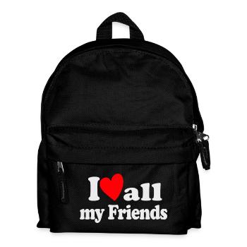 J’aime tous mes amis - Sac à dos Enfant - noir - Devant