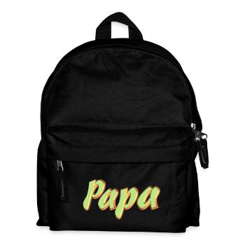 Kosename Papa 3D Style - Kinder Rucksack - Schwarz - Vorne