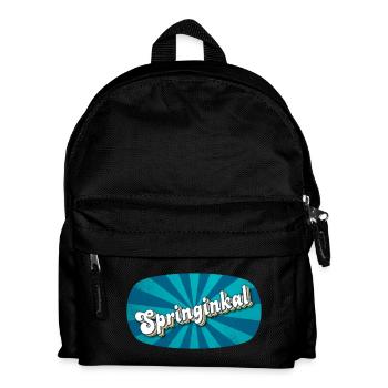 Springinkal - lebhafter Junge, Kosename - Kinder Rucksack - Schwarz - Vorne