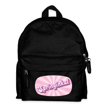 Springinkal - lebhaftes Mädchen, Kosename - Kinder Rucksack - Schwarz - Vorne