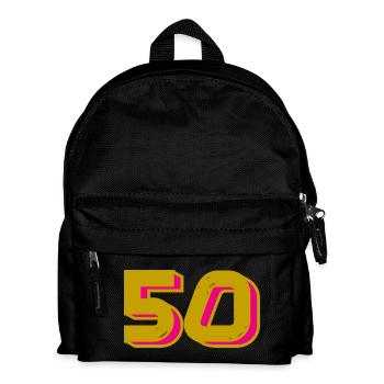 50. 50 ANS. 50e ANNIVERSAIRE. ANNIVERSAIRE 50 ANS. - Sac à dos Enfant - noir - Devant
