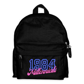 Vintage Year 1984 Digital Art Print - Kids' Backpack - black - Front