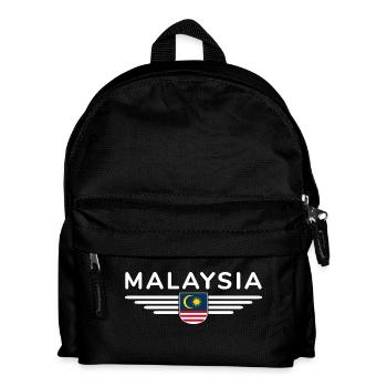 Malaysia Fan Outfit T Shirt Design - Kids' Backpack - black - Front