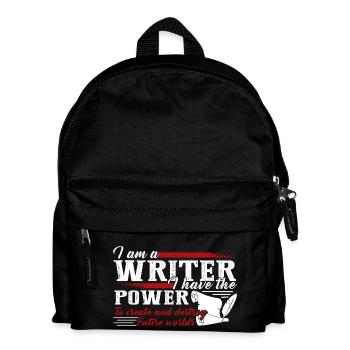 I Am A Writer - Kids' Backpack - black - Front