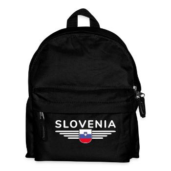 Stylisches Slowenien Design - Kinder Rucksack - Schwarz - Vorne