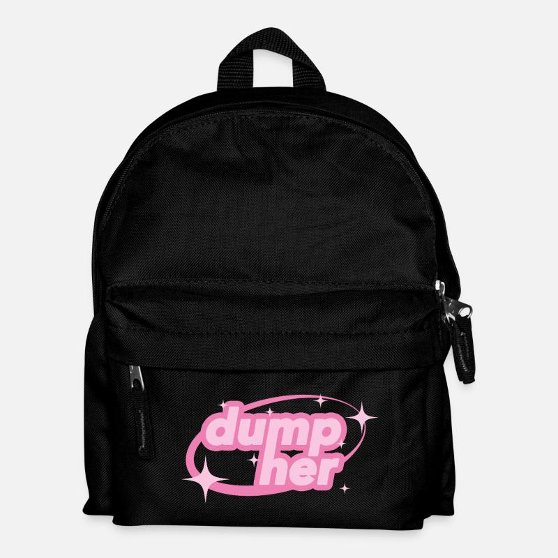 Dump Her – Y2K Statement - Kids' Backpack - black
