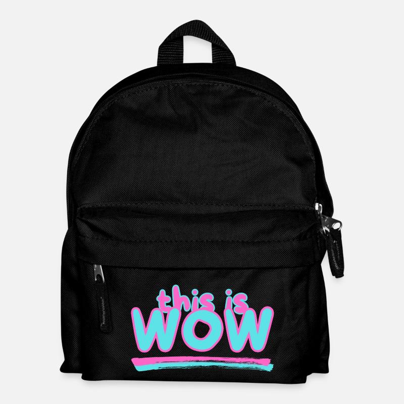 This is WOW - Kids' Backpack - black