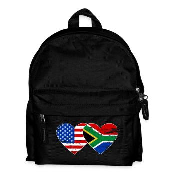 États-Unis Afrique du Sud drapeau coeur forme utilisé - Sac à dos Enfant - noir - Devant
