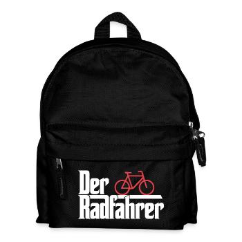 Der Radfahrer - Kinder Rucksack - Schwarz - Vorne