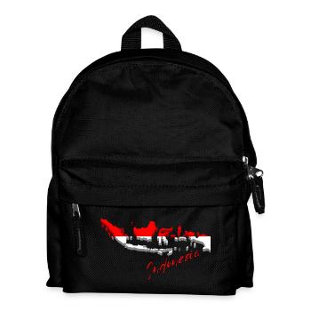 Landkarte von Indonesien, Flagge von Indonesien - Kinder Rucksack - Schwarz - Vorne