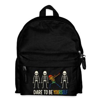 Squelette de Dabbing Coloré « Dare To Be Yourself » - Sac à dos Enfant - noir - Devant