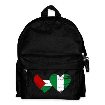 Palestine Nigeria flag used - Kids' Backpack - black - Front