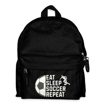 Eat. Sleep. Soccer. Repeat. – Für alle Fußballfans - Kinder Rucksack - Schwarz - Vorne