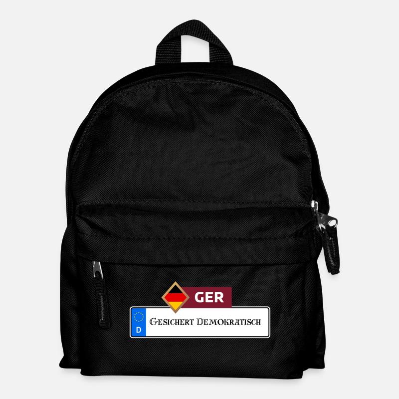 Gesichert Demokratisch 2.0 | Geschenkidee - Kinder Rucksack - Schwarz
