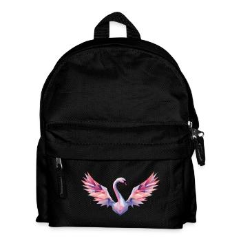 Geometric Swan with Gradient - Kids' Backpack - black - Front