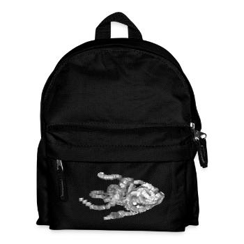 Futuristische Geometrische Fisch-Skulptur - Kinder Rucksack - Schwarz - Vorne