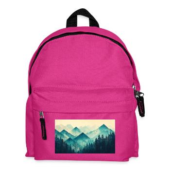 forest mountains - Kids' Backpack - fuchsia - Front