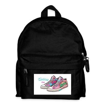 Bunte Sneakers mit Comic-Design - Kinder Rucksack - Schwarz - Vorne