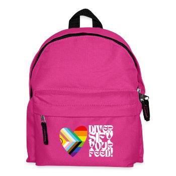 🌈♿ Diversifiez votre alimentation – Progress, Pride&Disability - Sac à dos Enfant - fuchsia - Devant