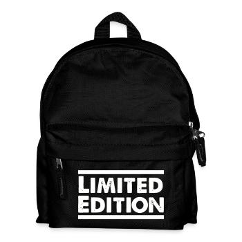 Limitierte Edition Schriftzug Stempel - Kinder Rucksack - Schwarz - Vorne