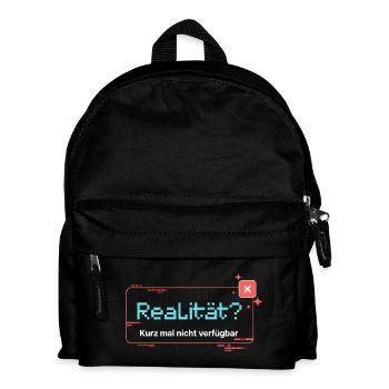Reality? Not available for a short time - Kids' Backpack - black - Front