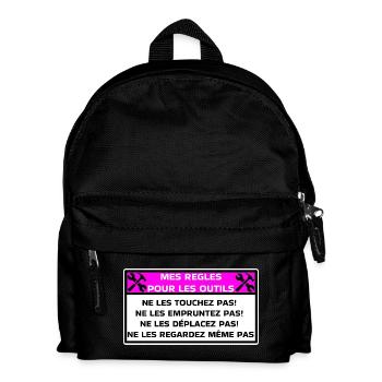 Mes règles pour les outils - Sac à dos Enfant - noir - Devant