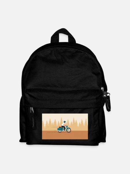 Forest ride in retro look - Kids' Backpack - black