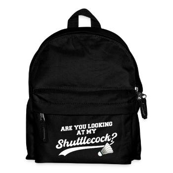 Federball Badminton Badmintonspieler - Kinder Rucksack - Schwarz - Vorne