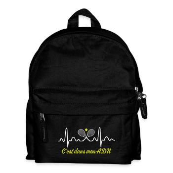Tennis ist in meiner DNA - Kinder Rucksack - Schwarz - Vorne