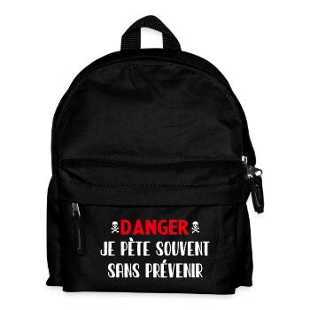 Danger ohne Vorwarnung - Kinder Rucksack - Schwarz - Vorne