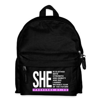 Chapter 31 Bible Proverb Jesus Christ Bible Verse - Kids' Backpack - black - Front
