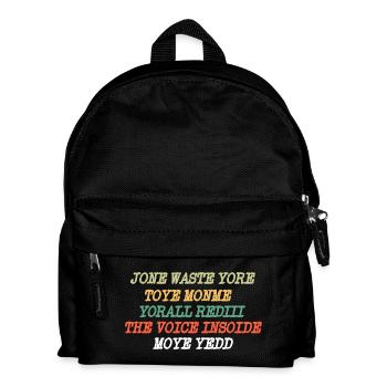 JONE WASTE YORE TOYE MONME YORALL REDIII THE VOICE - Kinder Rucksack - Schwarz - Vorne