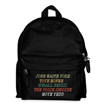 JONE WASTE YORE TOYE MONME YORALL REDIII THE VOICE - Kinder Rucksack - Schwarz - Vorne