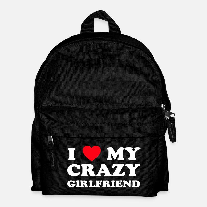 J’aime ma copine folle - Sac à dos Enfant - noir