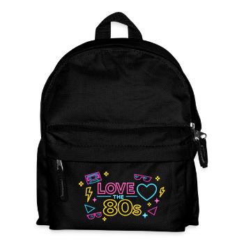 Neon 80s Love Design - Kids' Backpack - black - Front