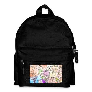 Sea of Faces Collage: Colorful Diversity - Kids' Backpack - black - Front