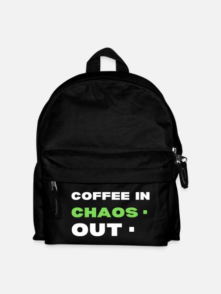 Coffee in chaos. Out - Kids' Backpack - black