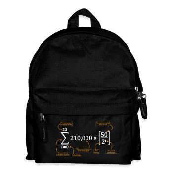 Bitcoin Freedom BTC Krypto Bitcoin Halving erklären - Kinder Rucksack - Schwarz - Vorne