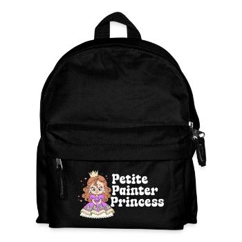 Funny Art Painter Petite Princess Drawing Gift - Kids' Backpack - black - Front