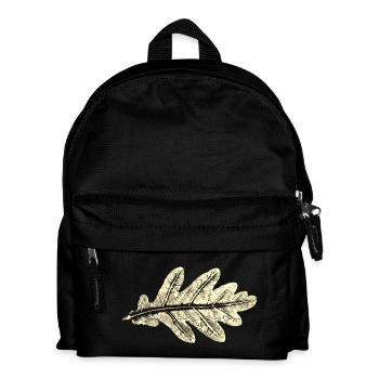 Eichenblatt / Blatt Eiche - Botanisch - Kinder Rucksack - Schwarz - Vorne