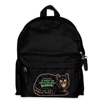 Vintage Halloween Black Cat Night of Horror - Kids' Backpack - black - Front