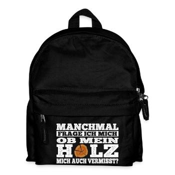 Holz - vermisst - Kinder Rucksack - Schwarz - Vorne