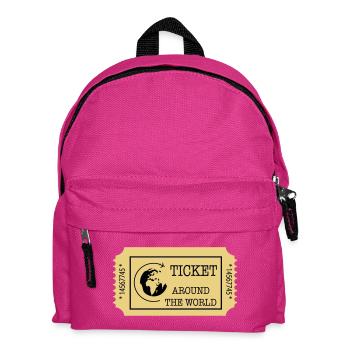 Around the World Ticket - Kids' Backpack - fuchsia - Front