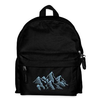 Dessins des montagnes - Sac à dos Enfant - noir - Devant