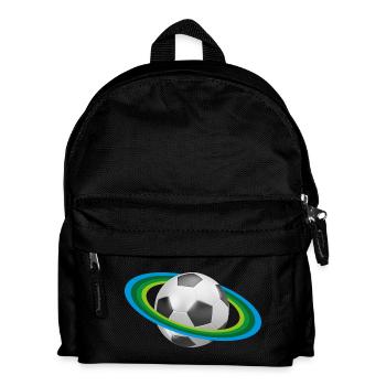 Fußball, Planet Soccer - Kinder Rucksack - Schwarz - Vorne