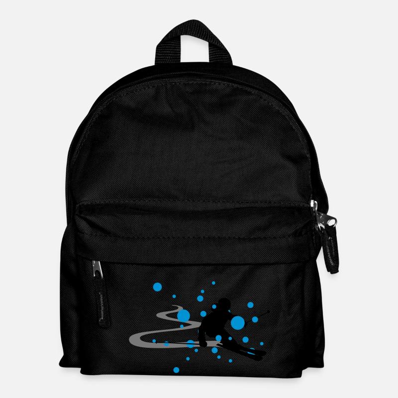 Winter - Skifahrer - Kinder Rucksack - Schwarz