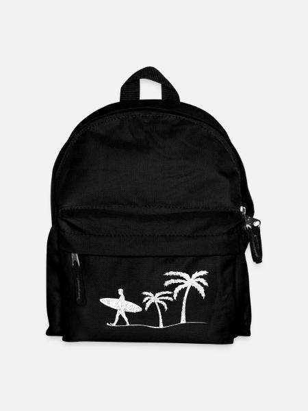 Surfer Surfen - Kinder Rucksack - Schwarz