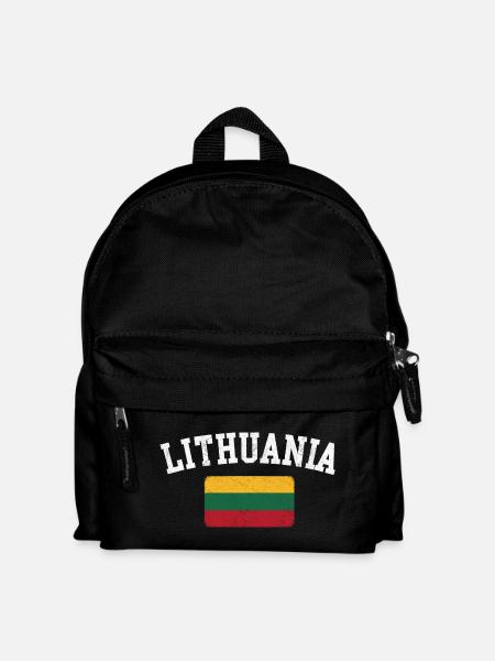 Lithuania Arch Flag Tee - Kids' Backpack - black