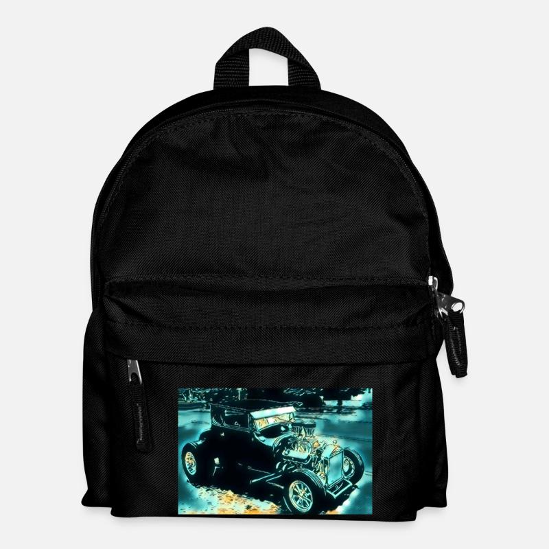 Auto - Kinder Rucksack - Schwarz