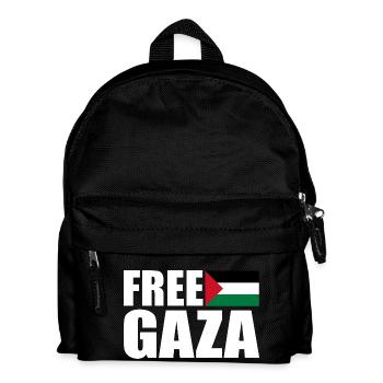 Free gaza - Kids' Backpack - black - Front